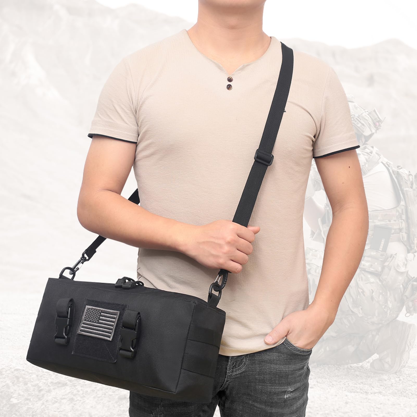 Amazon.co.jp: [Azarxis] Molle バッグ 大容量 横 ショルダーバッグ